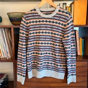 Abercrombie & Fitch Multicolor Fair Isle Nordic Crewneck Sweater